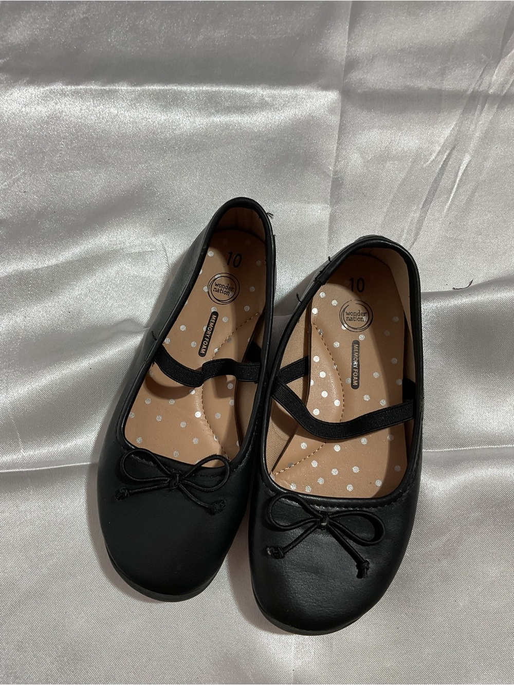 Girls' Black Mary Jane Flats - Unknown Brand